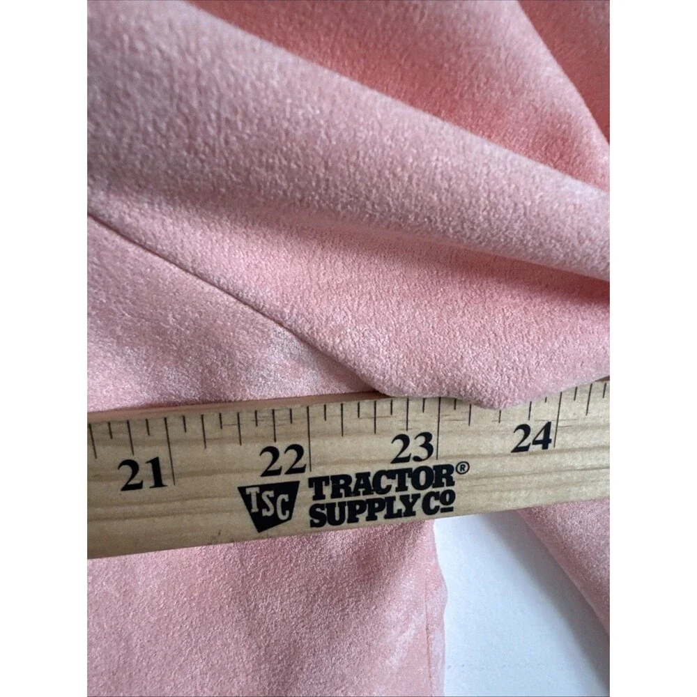 Vintage Maggie Sweet Collared Peach Orange Button Faux Suede Jacket Size Large